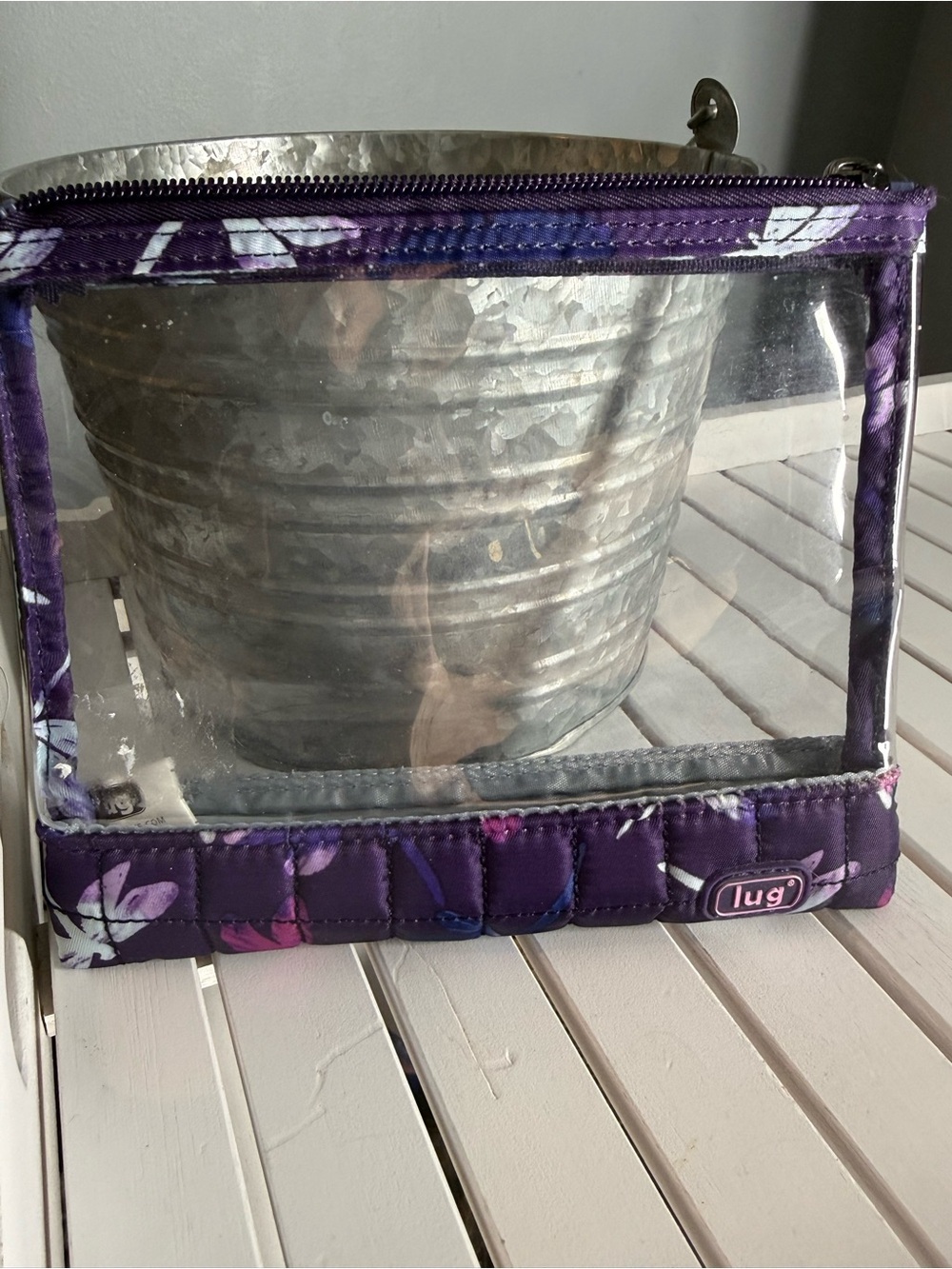 LUG SEESAW Clear Zipper Pouch in Whimsy Black. NWOT